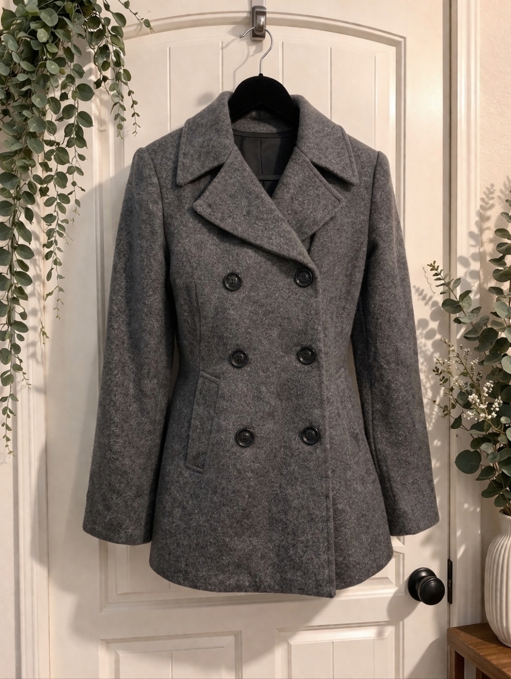 Vintage Mackintosh New England Wool Pea Coat – Charcoal – Size Small